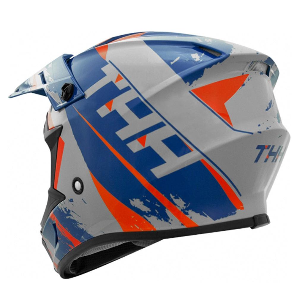 THH T710X RAGE HELMET - MATT BLUE/ORANGE CASSONS PTY LTD sold by Cully's Yamaha