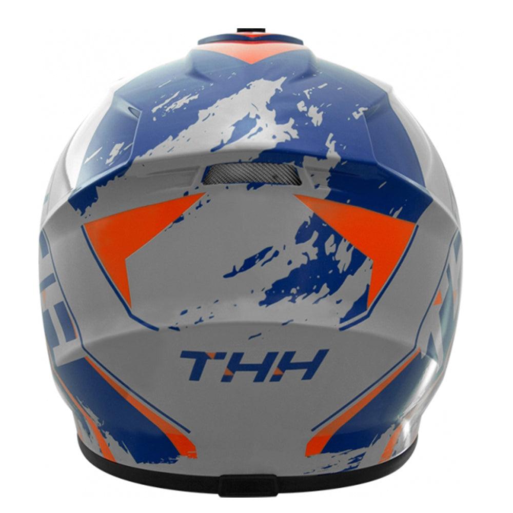 THH T710X RAGE HELMET - MATT BLUE/ORANGE CASSONS PTY LTD sold by Cully's Yamaha