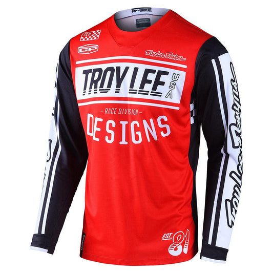 TROY LEE DESIGNS GP RACE 81 JERSEY - RED LUSTY INDUSTRIES sold by Cully's Yamaha