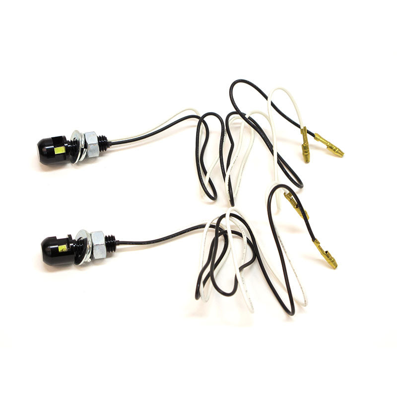 WHITES NUMBER PLATE LED BOLT LIGHT 13.5X12.8 BLK (Pair)