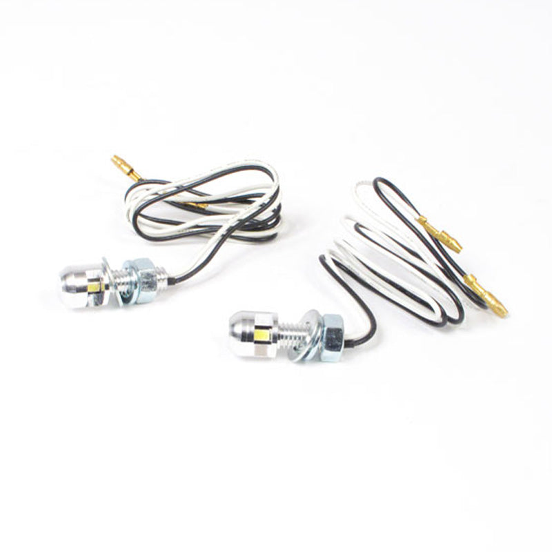 WHITES NUMBER PLATE LED BOLT LIGHT 13.5X12.8 SIL (Pair)