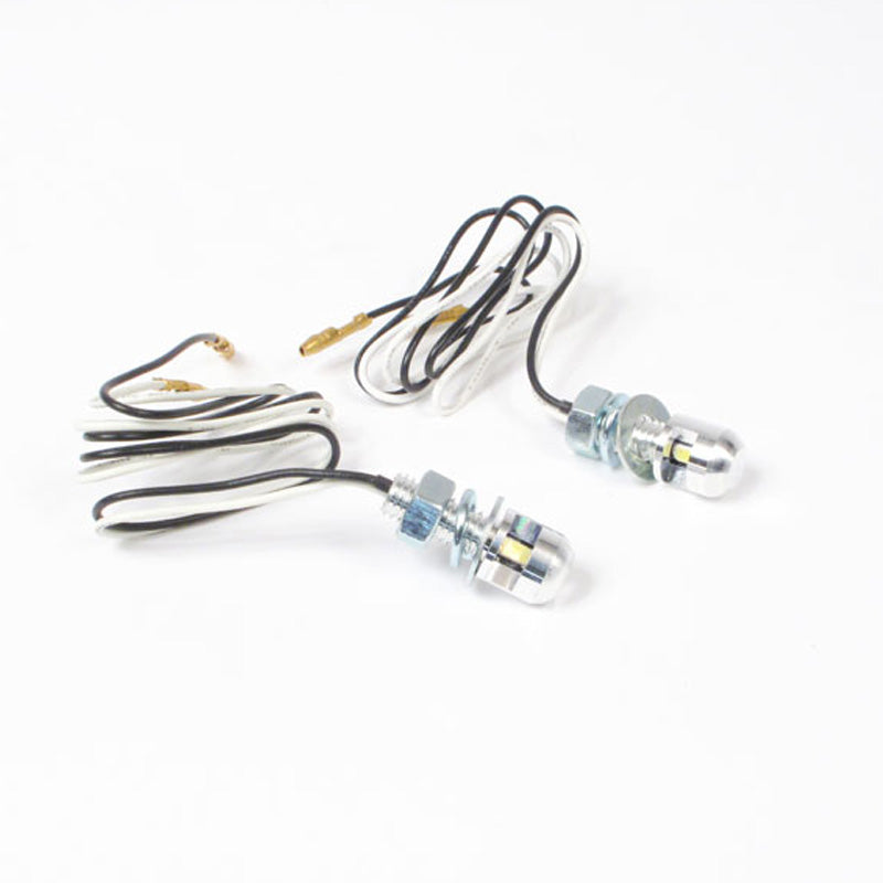 WHITES NUMBER PLATE LED BOLT LIGHT 13.5X12.8 SIL (Pair)