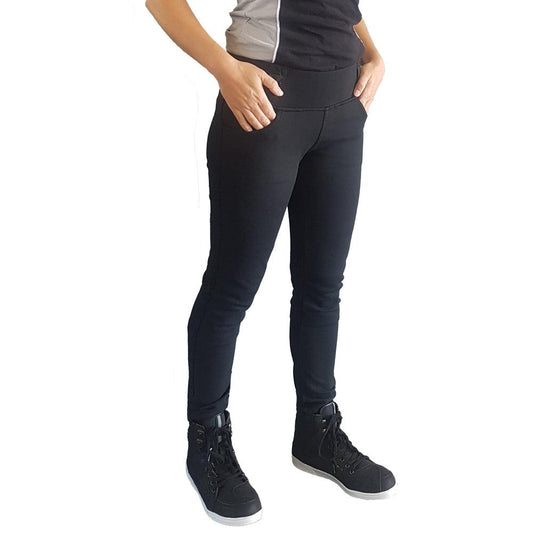 TENTENTHS LADIES PROTECTIVE LEGGINGS - BLACK PAKISTAN LEATHER sold by Cully's Yamaha