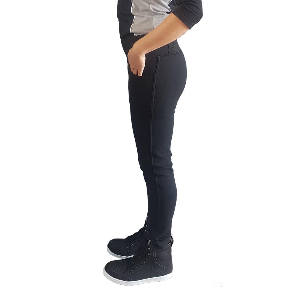 TENTENTHS LADIES PROTECTIVE LEGGINGS - BLACK PAKISTAN LEATHER sold by Cully's Yamaha