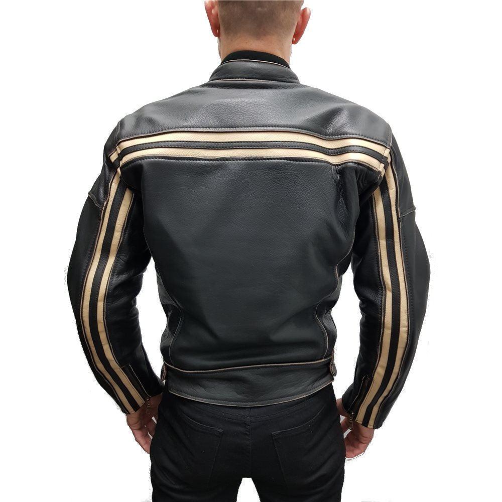 TENTENTHS RETRO LEATHER JACKET - BLACK PAKISTAN LEATHER sold by Cully's Yamaha