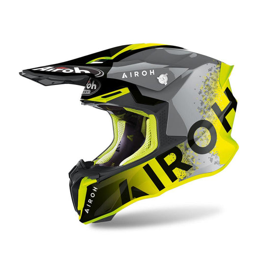 AIROH TWIST 2.0 HELMET - 'BIT' YELLOW GLOSS MOTO NATIONAL ACCESSORIES PTY sold by Cully's Yamaha