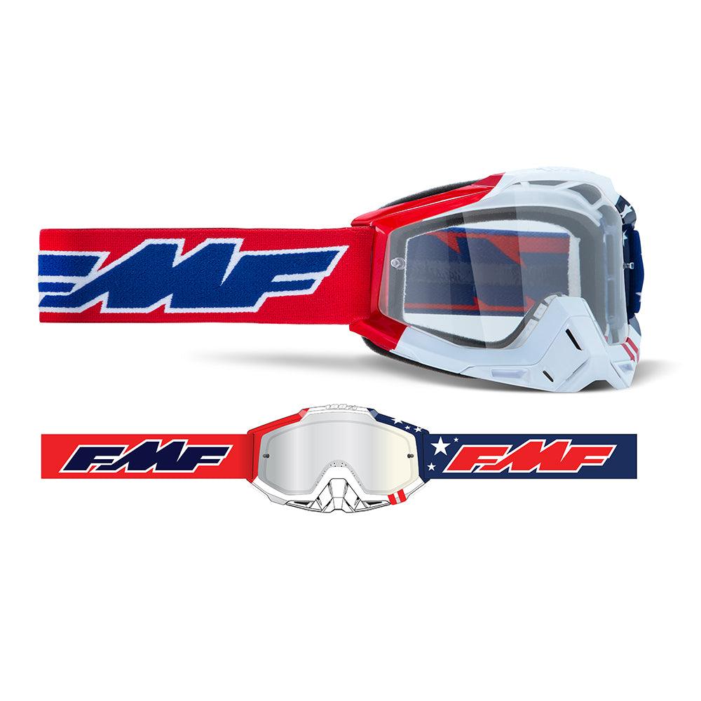 FMF POWERBOMB GOGGLE - US OF A (CLEAR) MCLEOD ACCESSORIES (P) sold by Cully's Yamaha