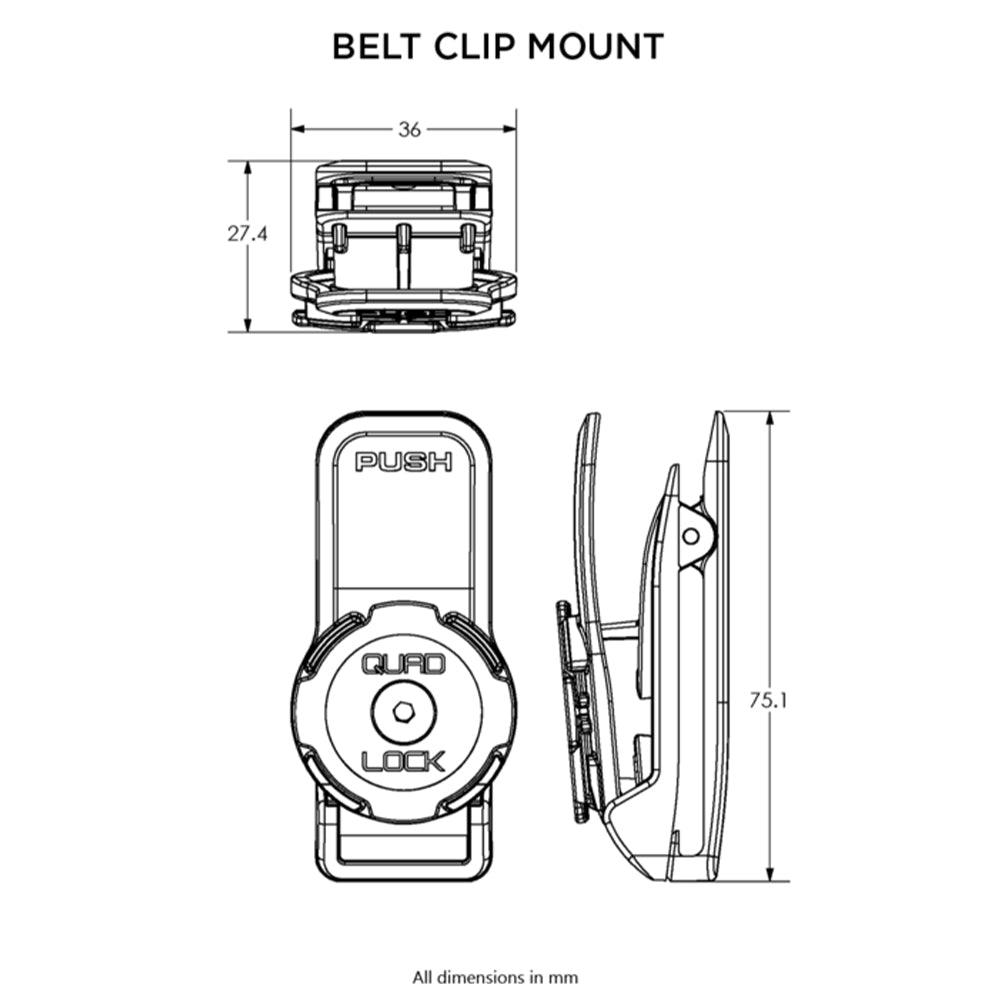 QUAD LOCK UTILITY BELT CLIP MCLEOD ACCESSORIES (P) sold by Cully's Yamaha