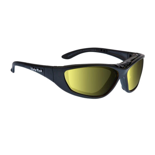 UGLY FISH ULTIMATE GOGGLES - MATT BLACK/YELLOW (PHOTOCHROMIC) PIRANHA EYEWEAR sold by Cully's Yamaha