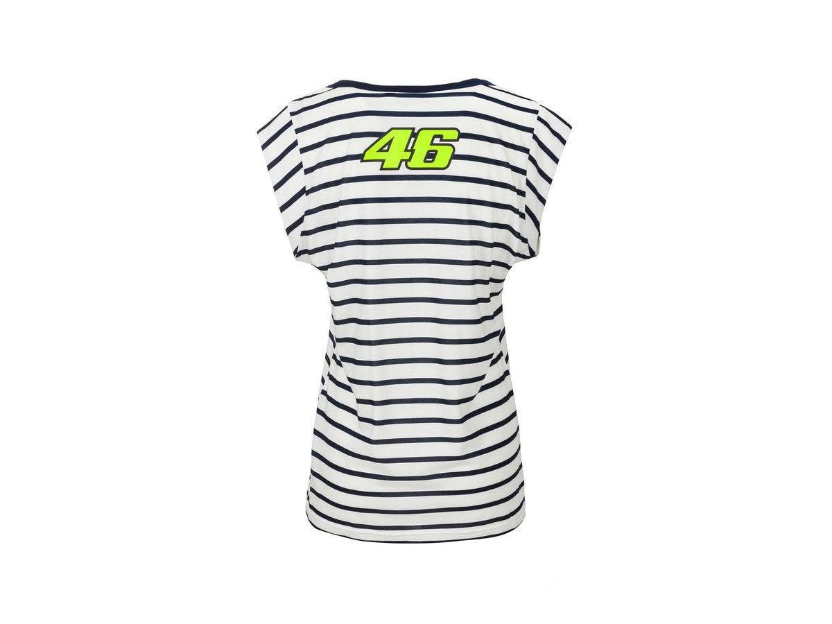 VR46 Womens Stripe T-Shirt Shop Yamaha sold by Cully's Yamaha
