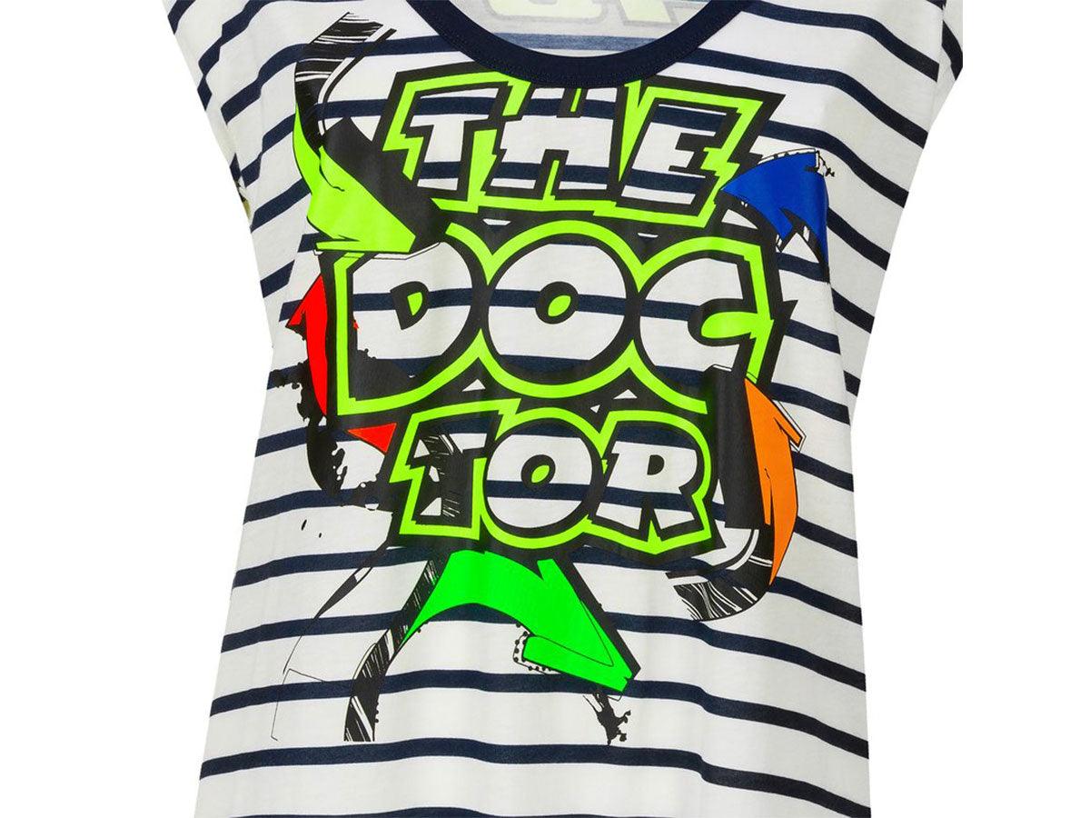 VR46 Womens Stripe T-Shirt Shop Yamaha sold by Cully's Yamaha