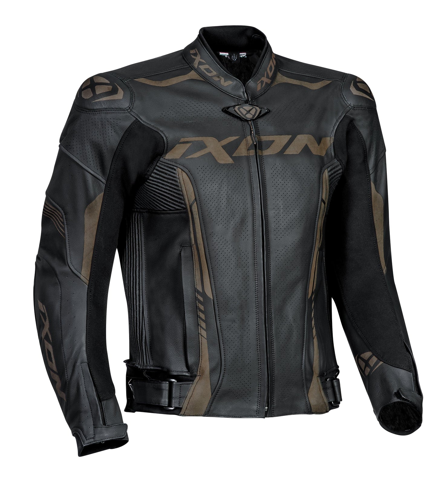 IXON VORTEX 2 LEATHER JACKET - BLACK CASSONS PTY LTD sold by Cully's Yamaha