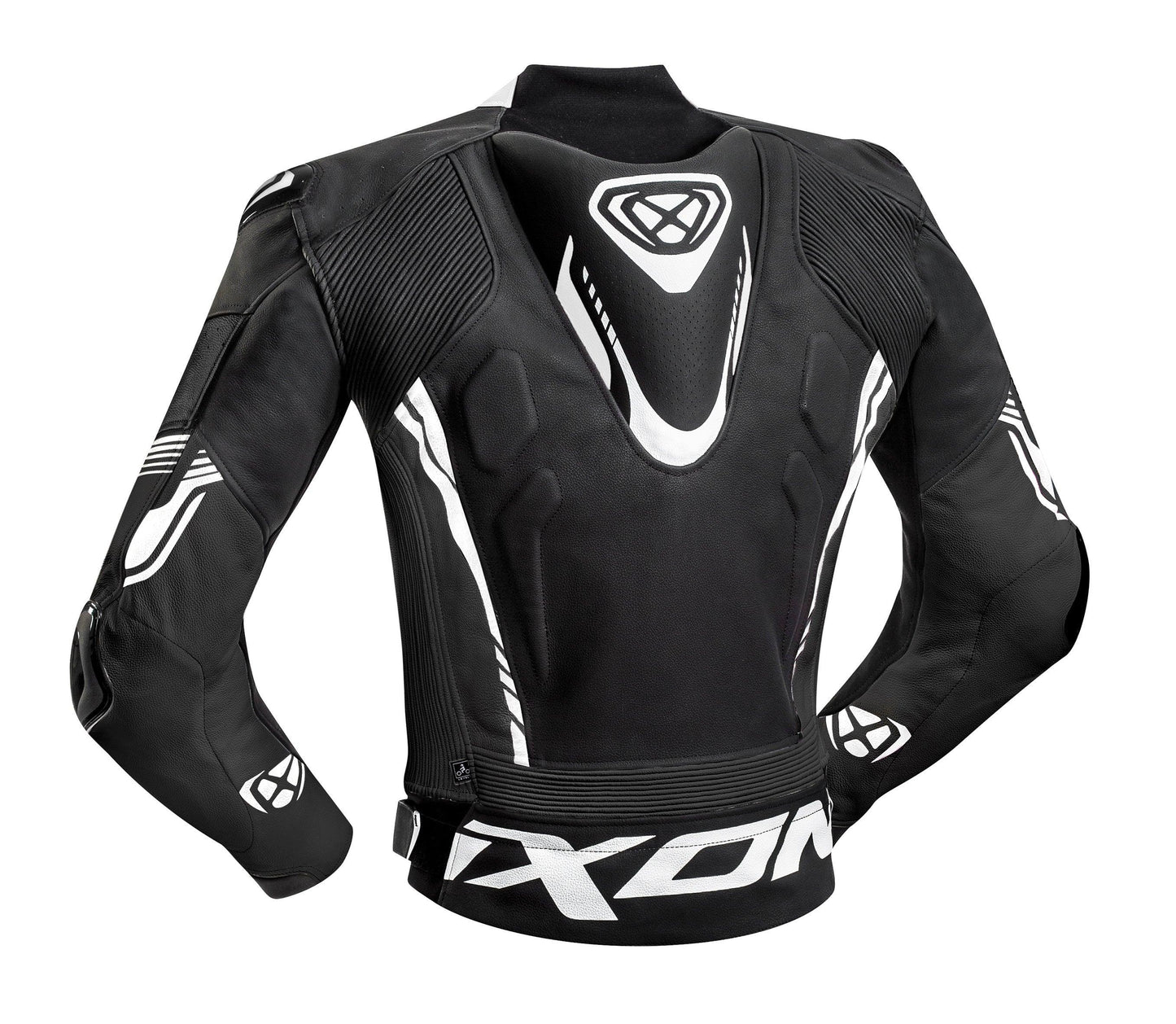 IXON VORTEX 2 LEATHER JACKET - BLACK/WHITE CASSONS PTY LTD sold by Cully's Yamaha