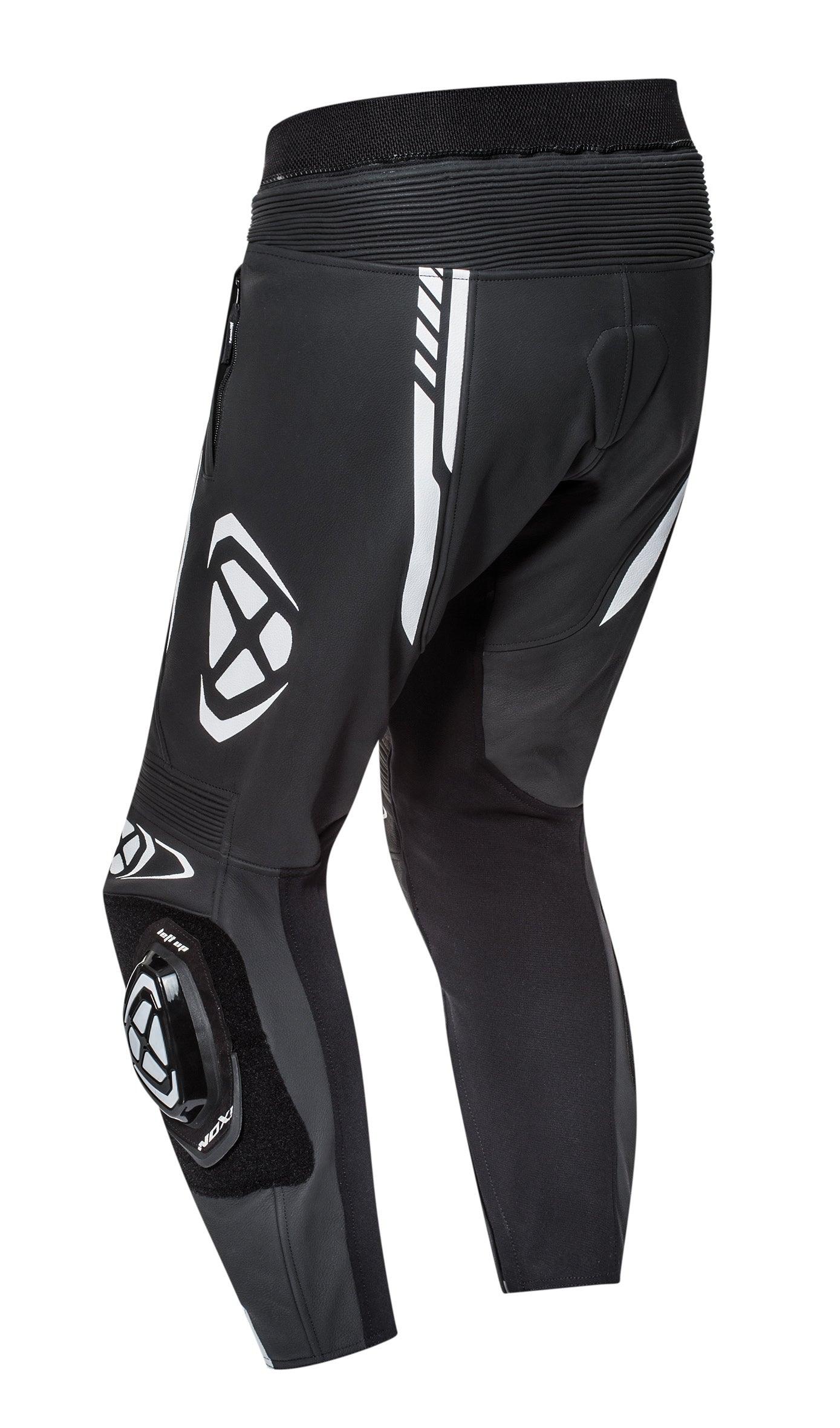 IXON VORTEX 2 LEATHER PANTS - BLACK/WHITE CASSONS PTY LTD sold by Cully's Yamaha