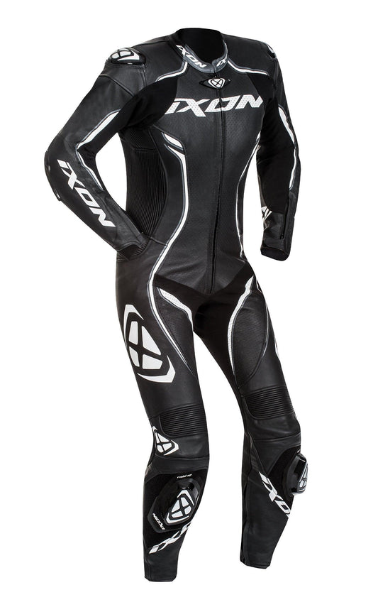 IXON VORTEX LADY 1PC SUIT - BLACK/WHITE CASSONS PTY LTD sold by Cully's Yamaha