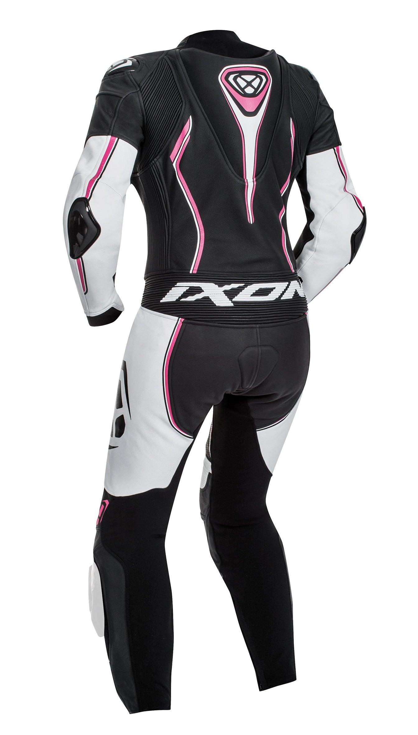 IXON VORTEX LADY 1PC SUIT - BLACK/WHITE/FUCHSIA CASSONS PTY LTD sold by Cully's Yamaha