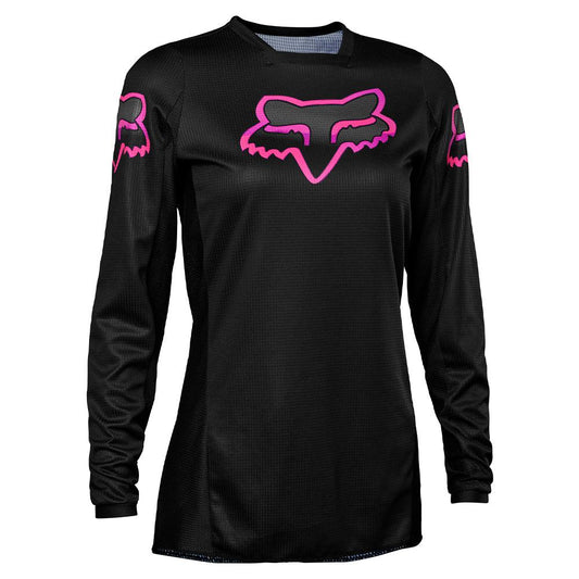 FOX 2023 WOMENS 180 BLACKOUT JERSEY - BLACK/PINK FOX RACING AUSTRALIA sold by Cully's Yamaha