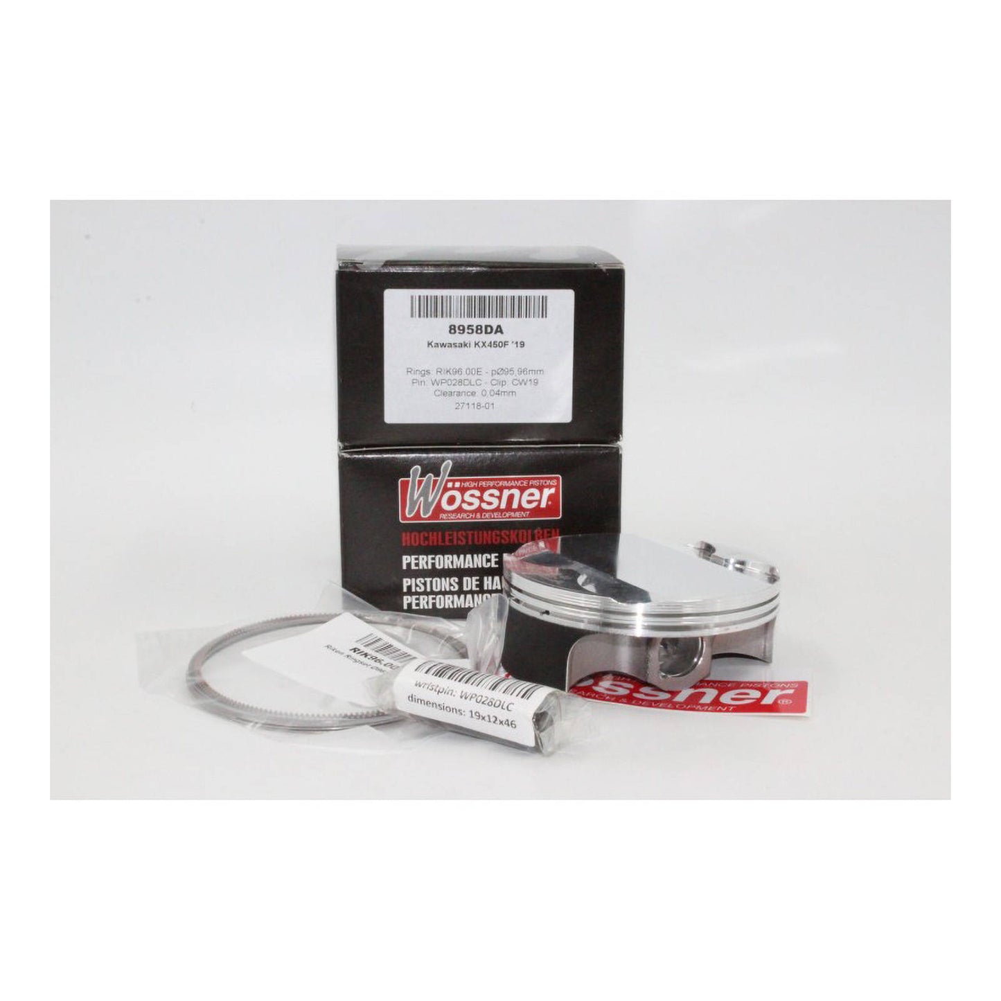 Wossner Piston Kawasaki KX450 \'19-\'22 / XC \'21-\'22 95.96mm 12.60:1