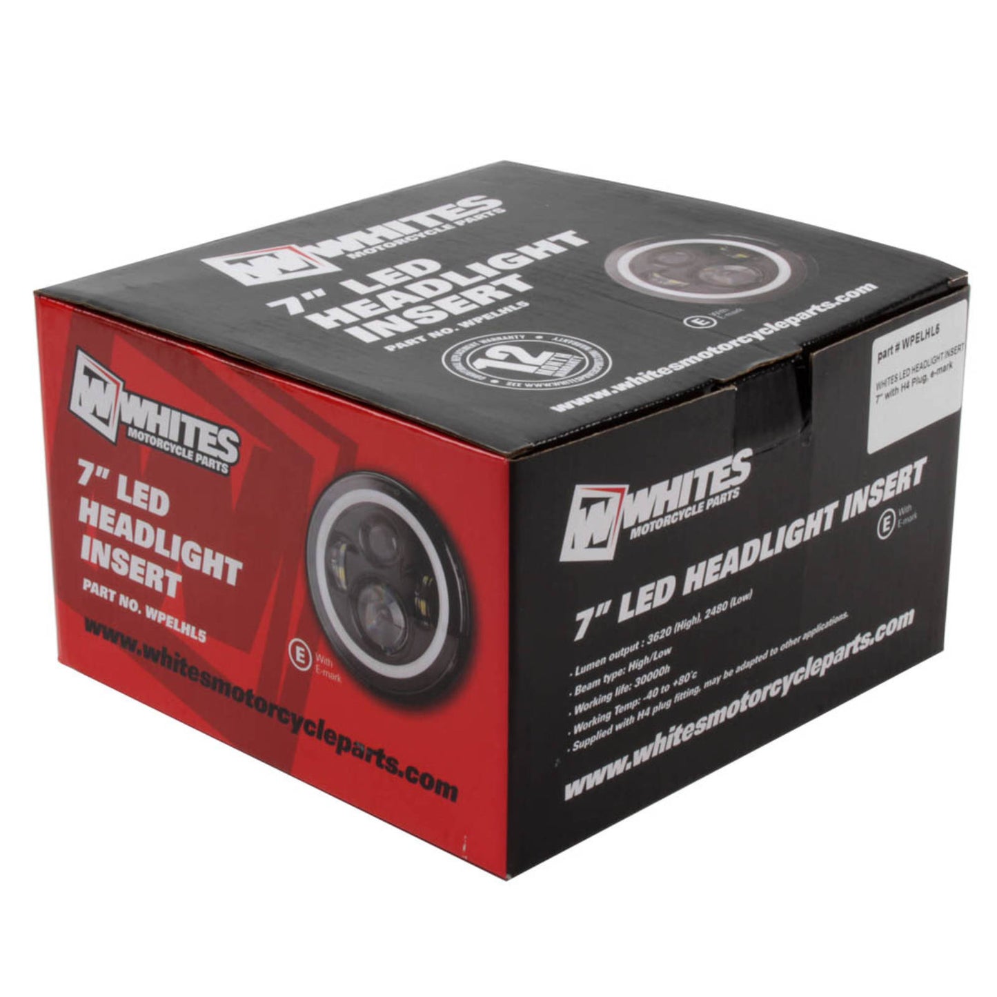 Whites LED Headlight Insert 7\" with H4 Plug , E-mark