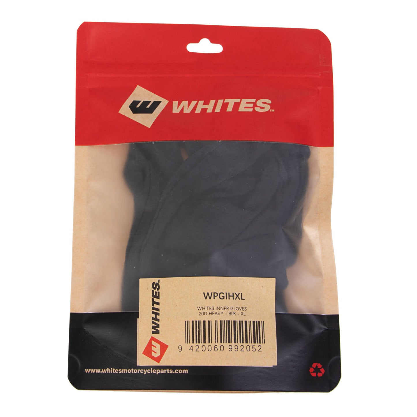 Whites Inner Gloves - 20G Heavy - Black - XL