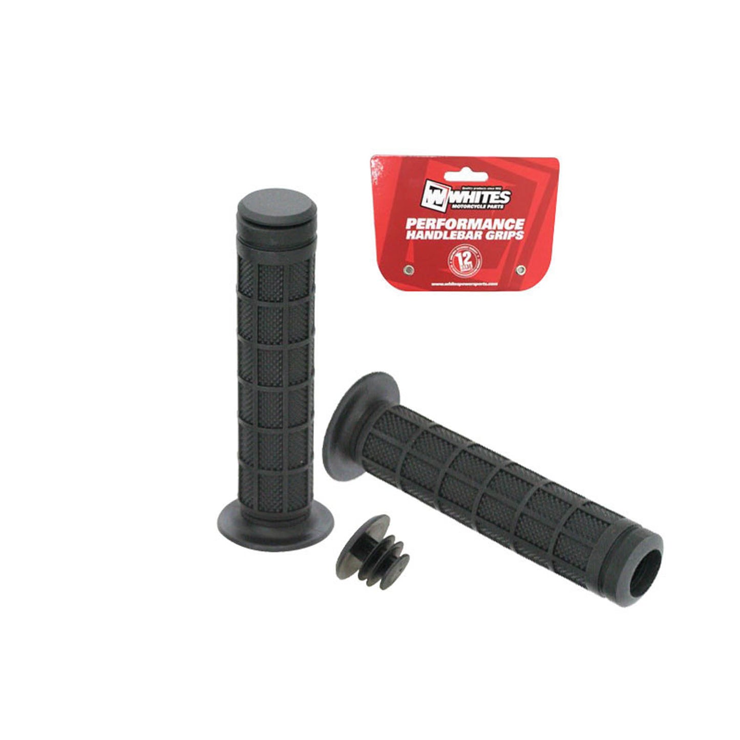 Whites ATV Full Waffle Grip Black 7/8\" Both Sides - 130mm