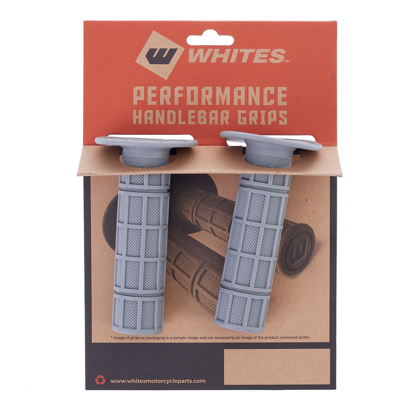 Whites MX Full Waffle Grip - Grey