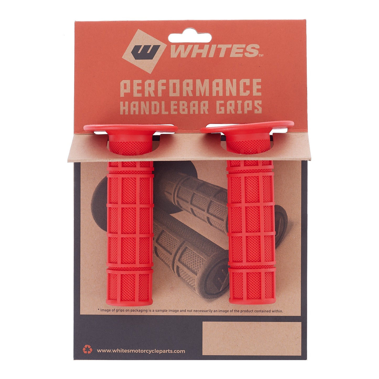Whites MX Full Waffle Grip - Red