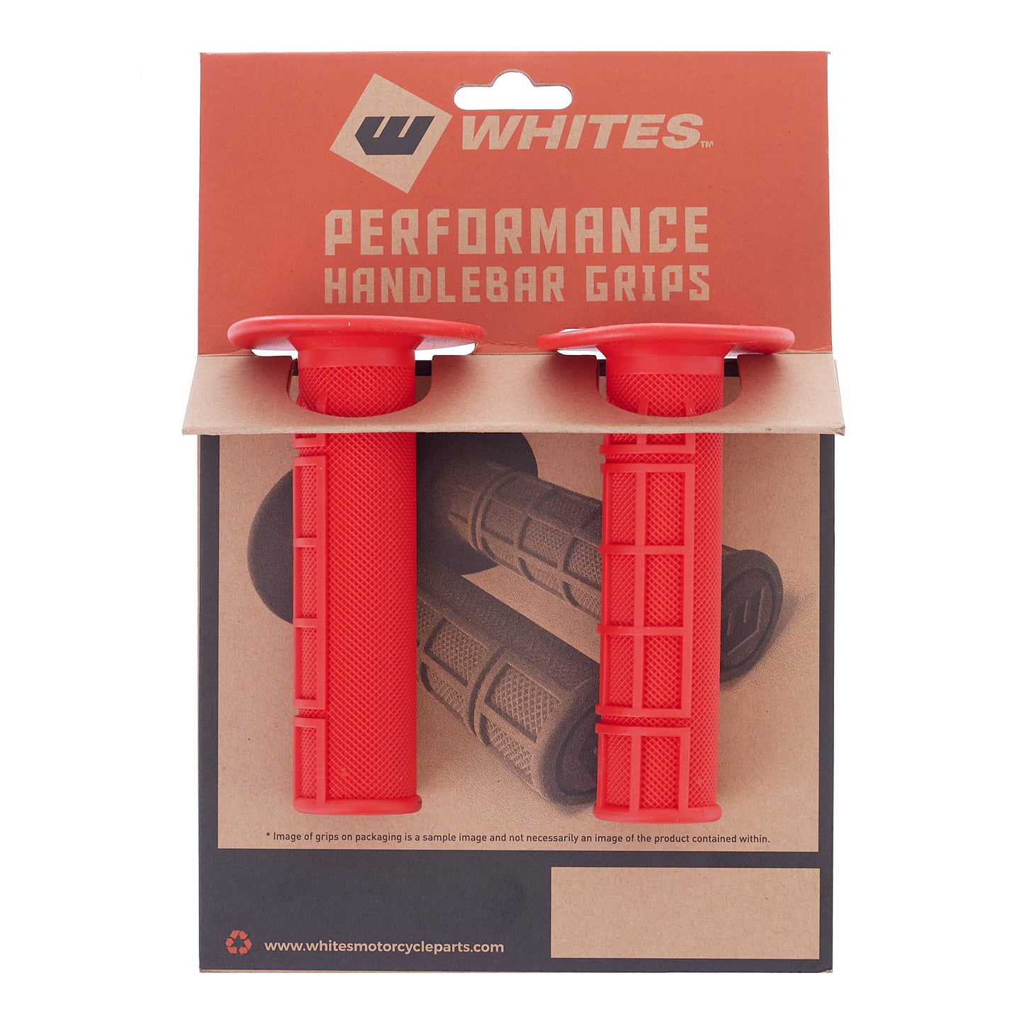 Whites MX Half Waffle Grip - Red