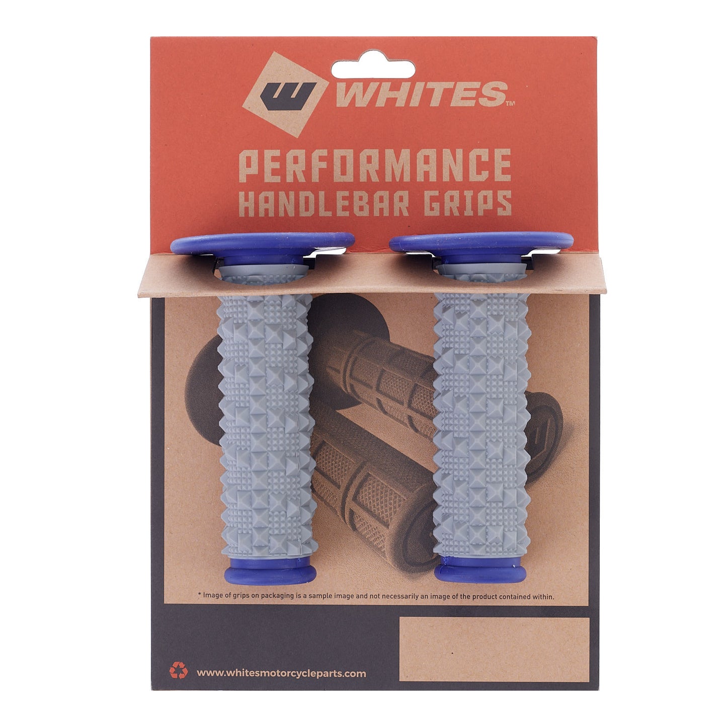 Whites MX Large Diamond Grip - Grey / Blue