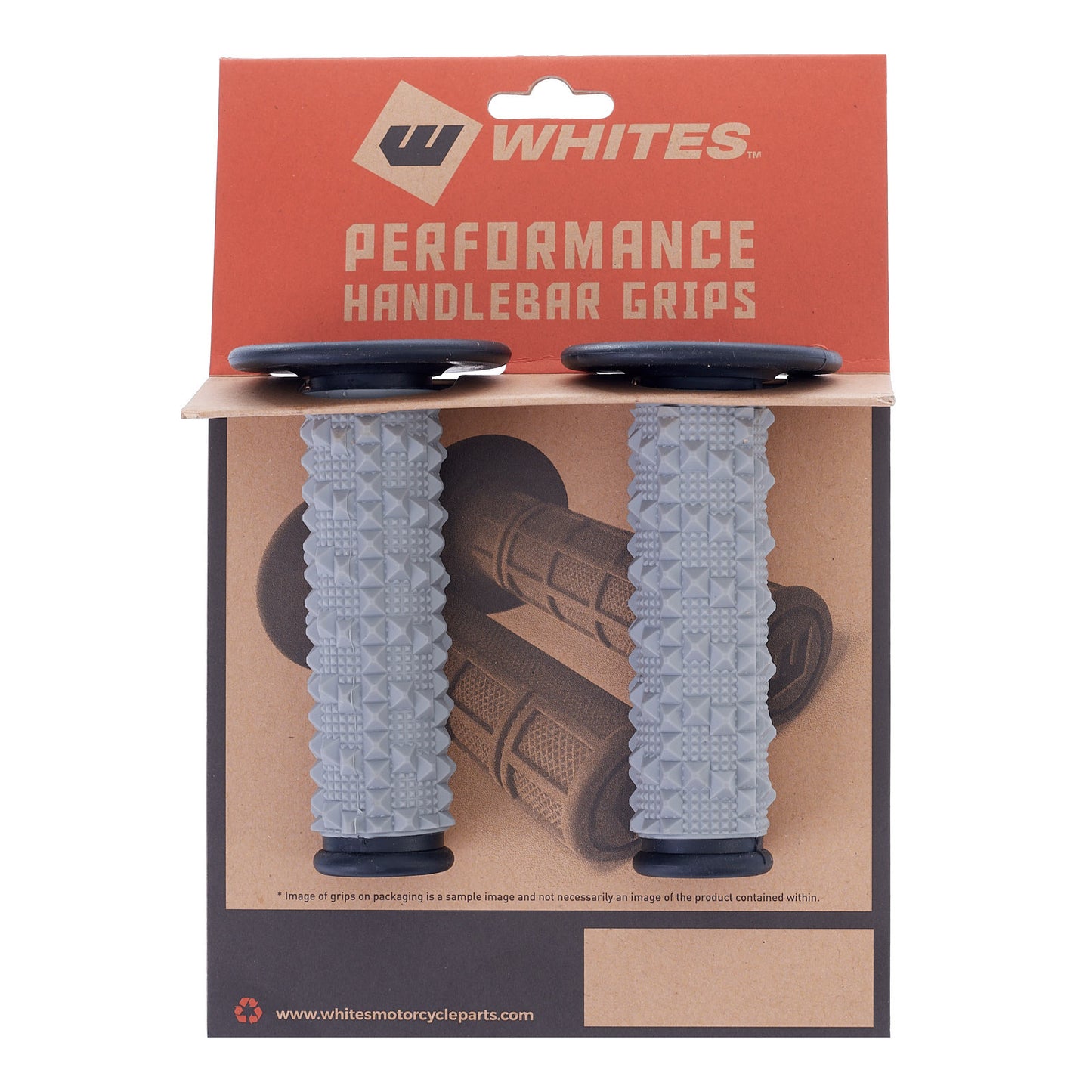 Whites MX Large Diamond Grip - Grey / Black