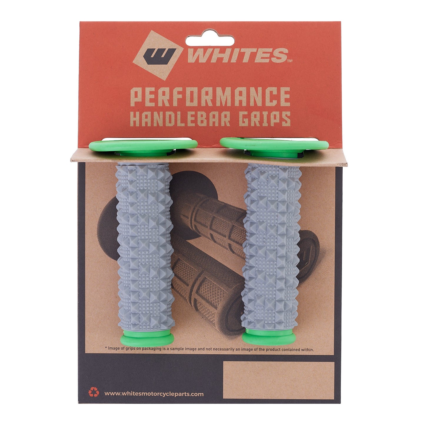 Whites MX Large Diamond Grip - Grey / Green