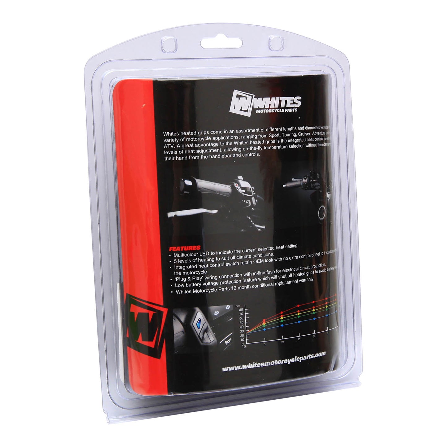 Whites Heated Grips - Road 120mm 7/8\"