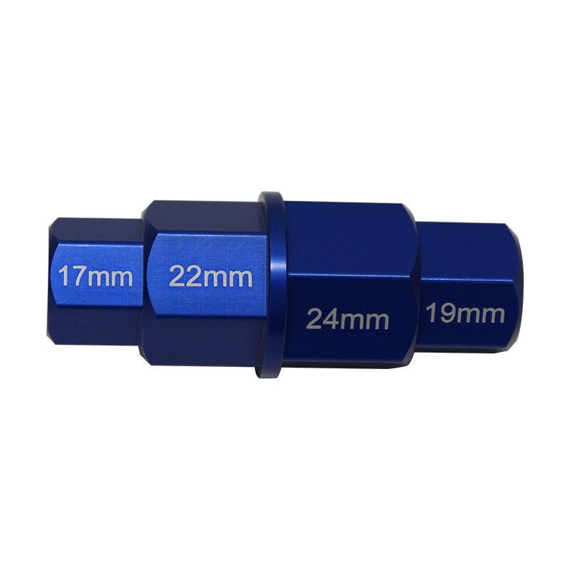 WHITES 4 IN 1 HEX AXLE TOOL ALU BLUE -17/19/22/24mm