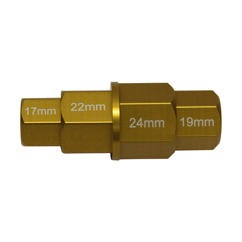 WHITES 4 IN 1 HEX AXLE TOOL ALU GOLD -17/19/22/24mm
