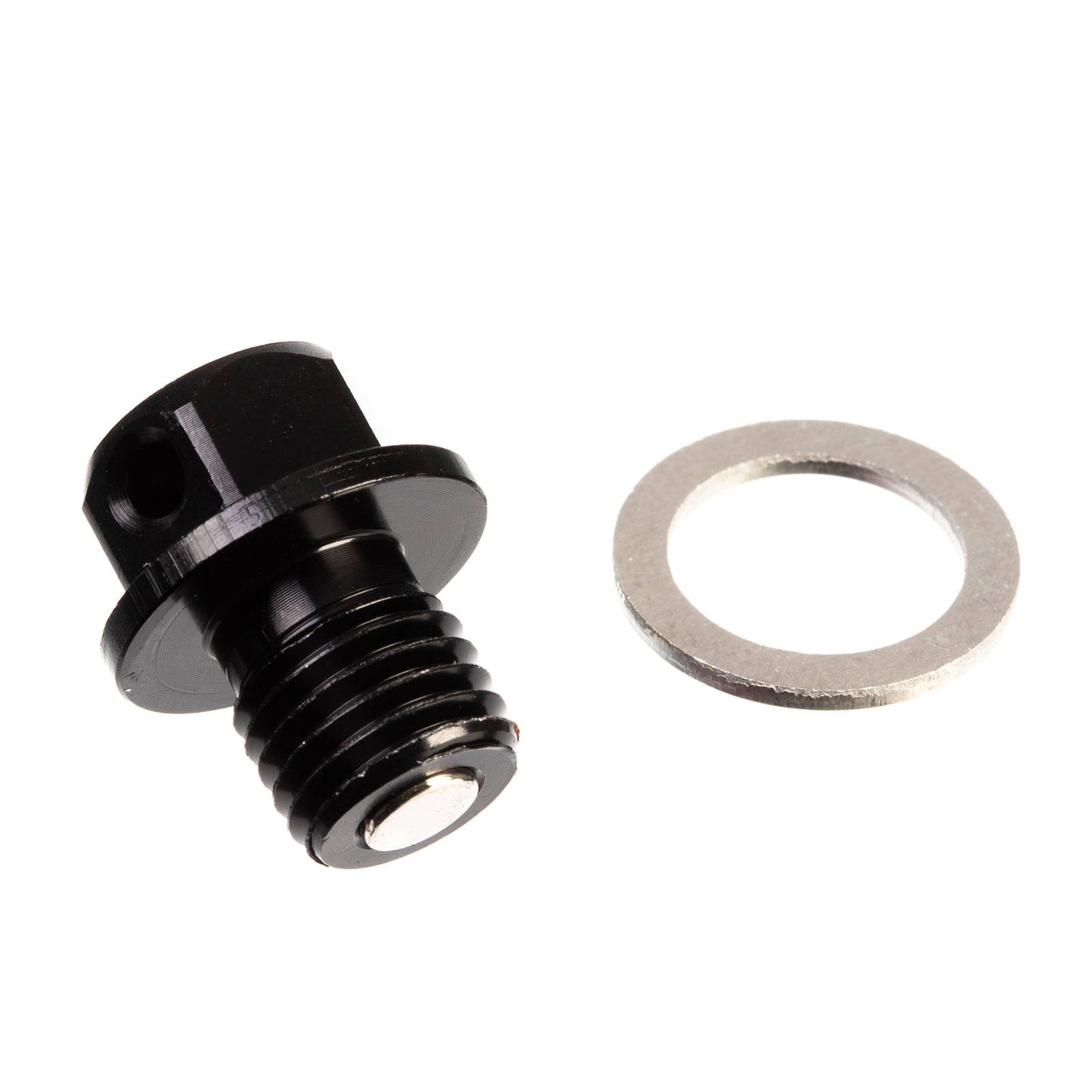 Whites Magnetic Sump Plug M12 x 12 x 1.5 - Black