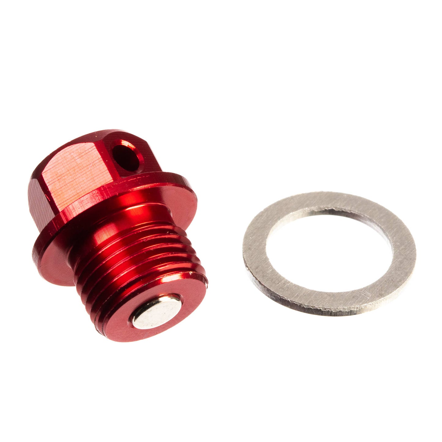 Whites Magnetic Sump Plug M14 x 10 x 1.25 - Red