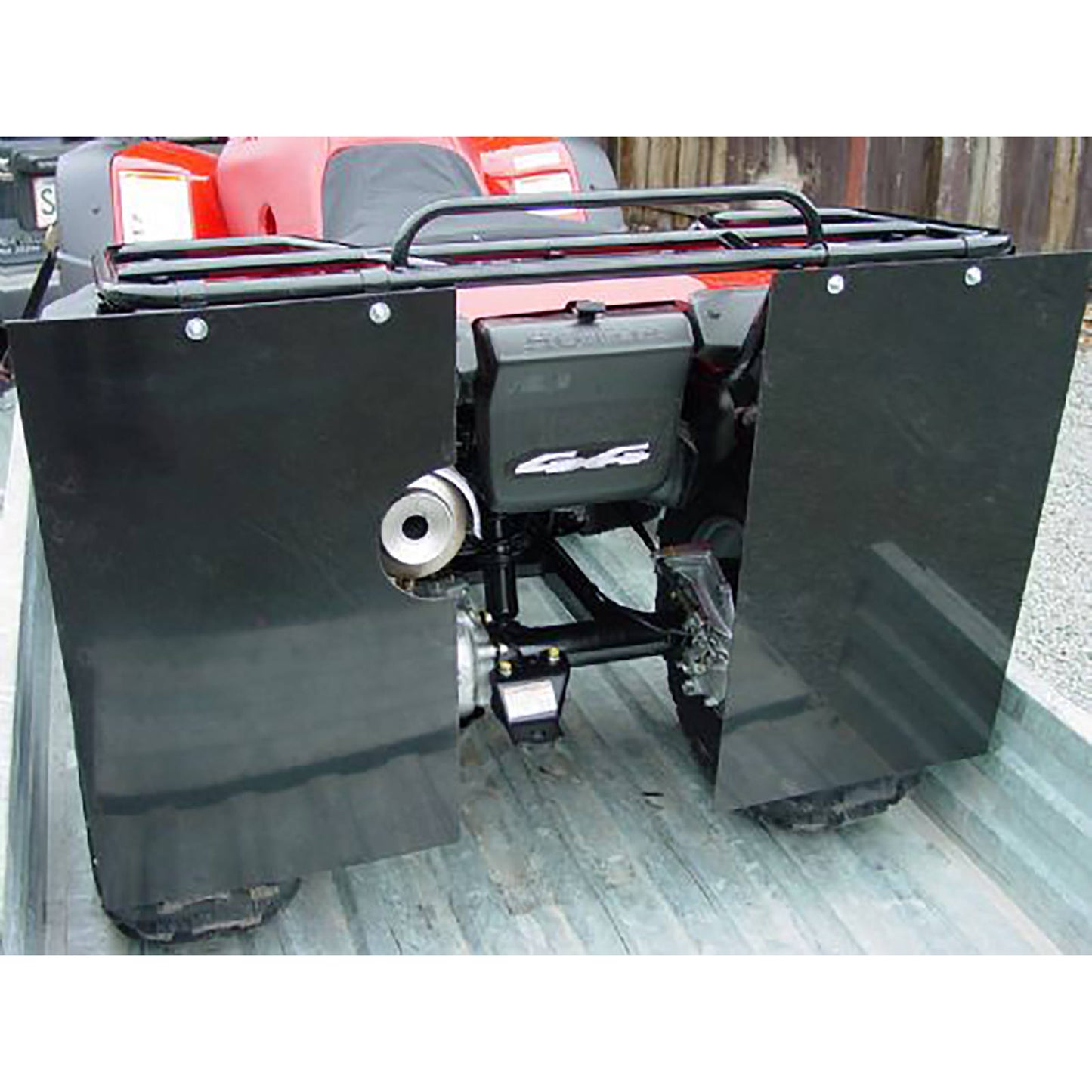 Whites ATV Mud Flap - Black 380mm X 650mmx4mm (1pc)