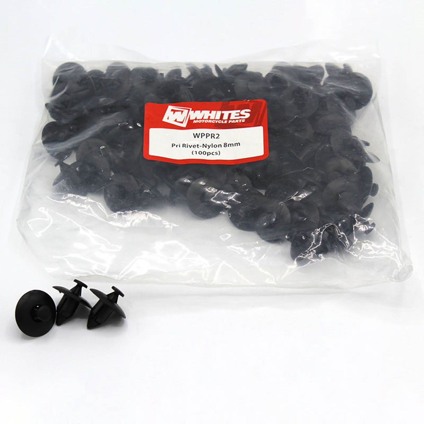 Whites Nylon Pry Rivets - 8mm (100 Pack)