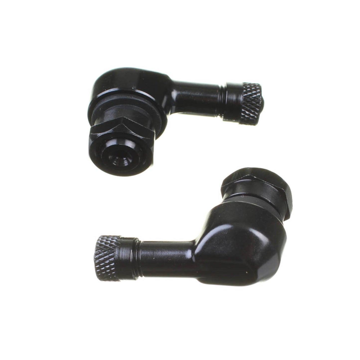 WHITES 90 DEGREE ALLOY VALVE 11.3MM - BLK (PAIR)
