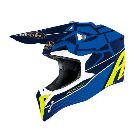 AIROH WRAAP HELMET - 'MOOD' BLUE GLOSS MOTO NATIONAL ACCESSORIES PTY sold by Cully's Yamaha
