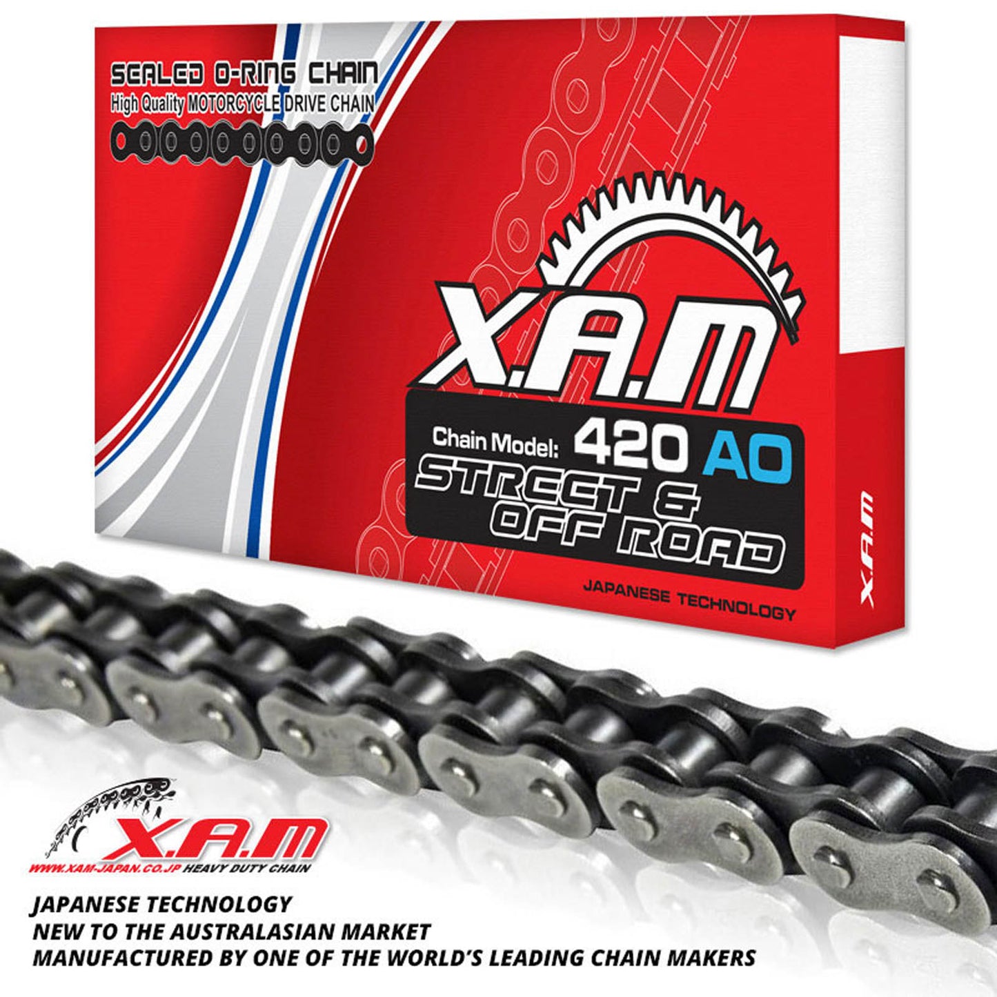 XAM 420AO O-Ring Chain (130L), with Clip Link