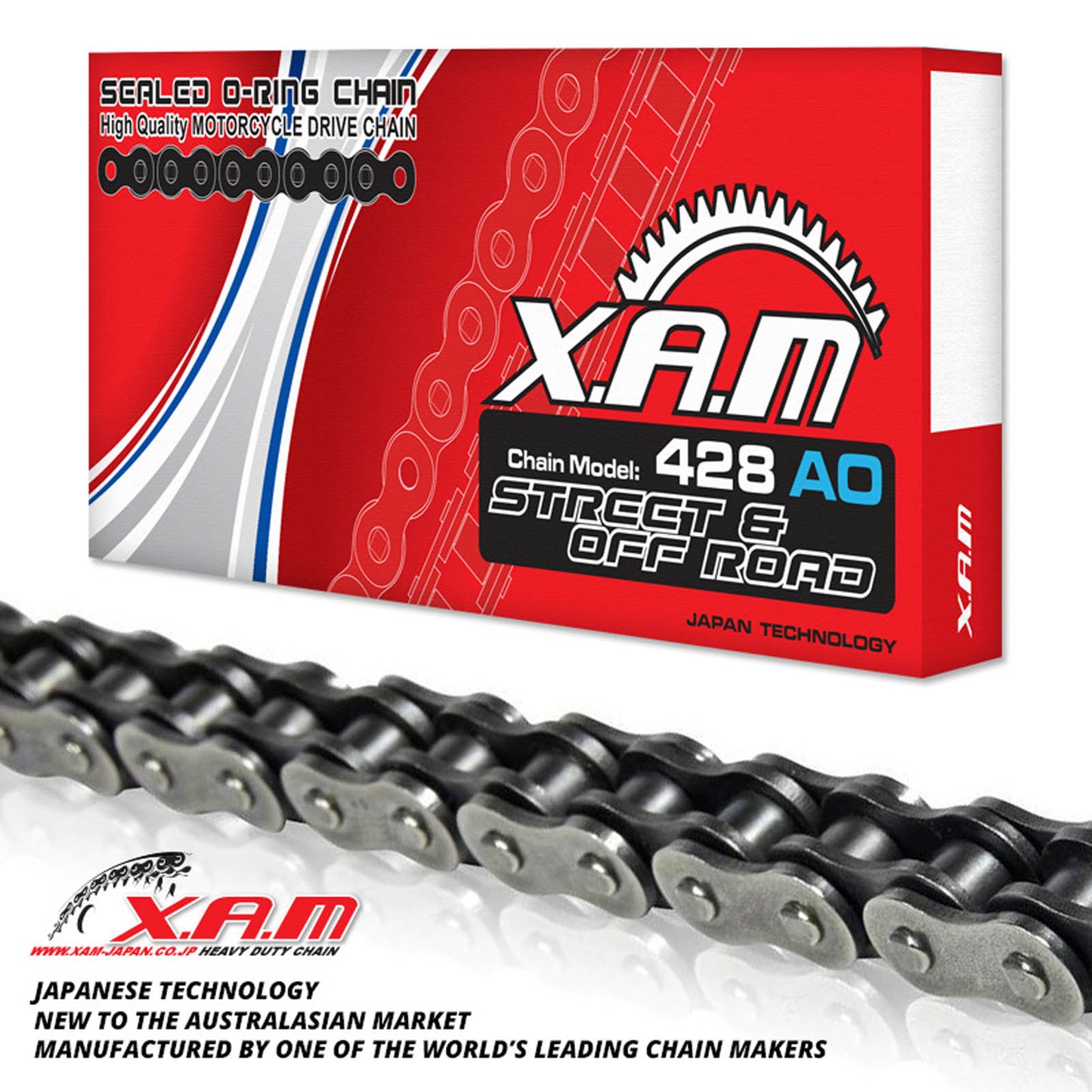 XAM 428AO O-Ring Chain (124L), with Clip Link