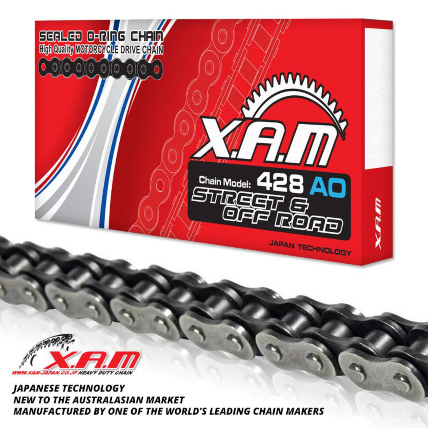 XAM 428AO O-Ring Chain (140L), with Clip Link