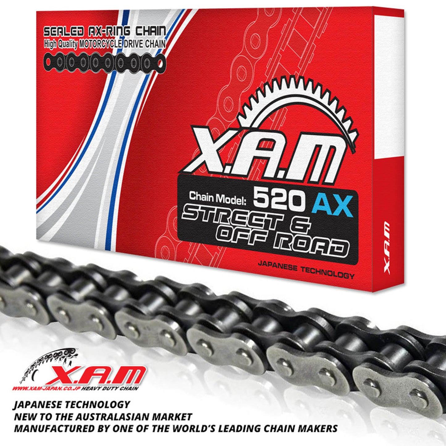XAM 520AX X-Ring Chain (114L), with Clip Link