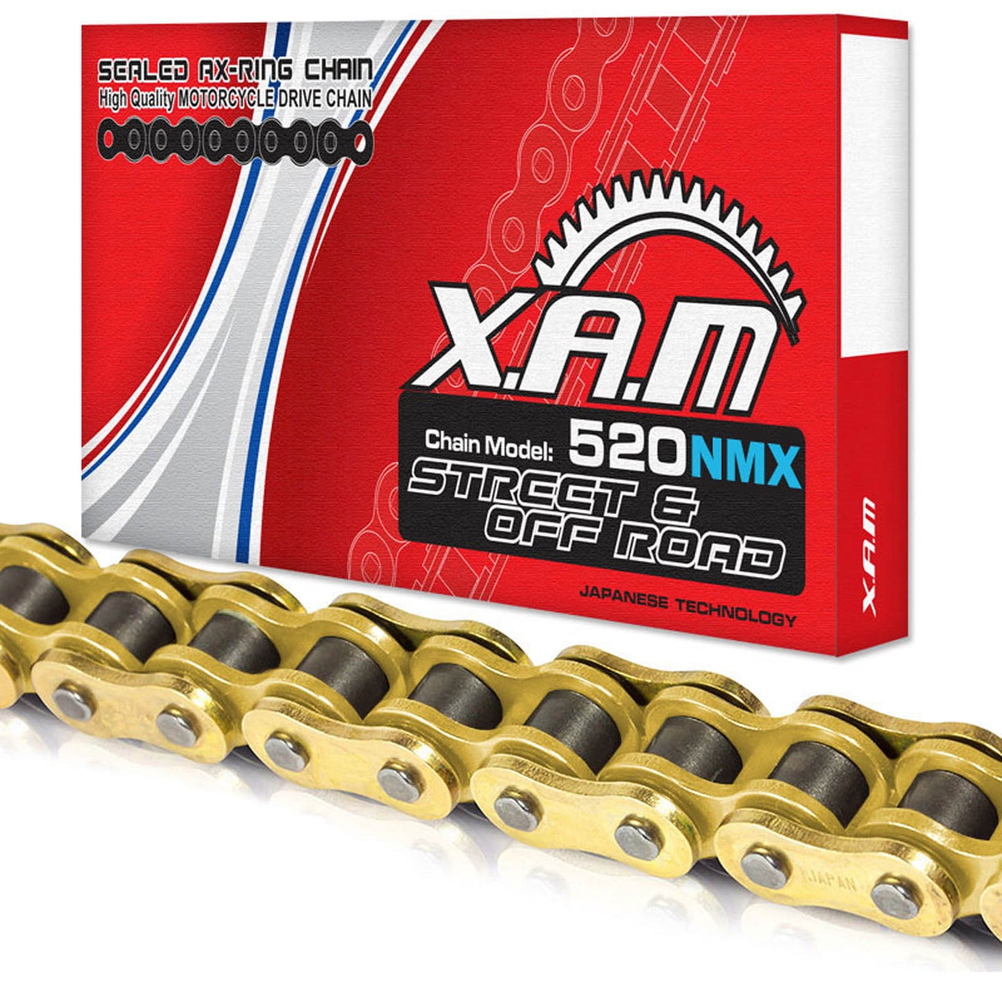 XAM 520NMX X-Ring Narrow Chain - Gold / Gold (112L), with Clip Link
