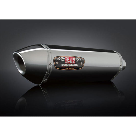 YOSHIMURA R-77 Stainless/Stainless Slip-On Dual - Stainless End-cap YZFR1 EXHAUST SERCO PTY LTD sold by Cully's Yamaha