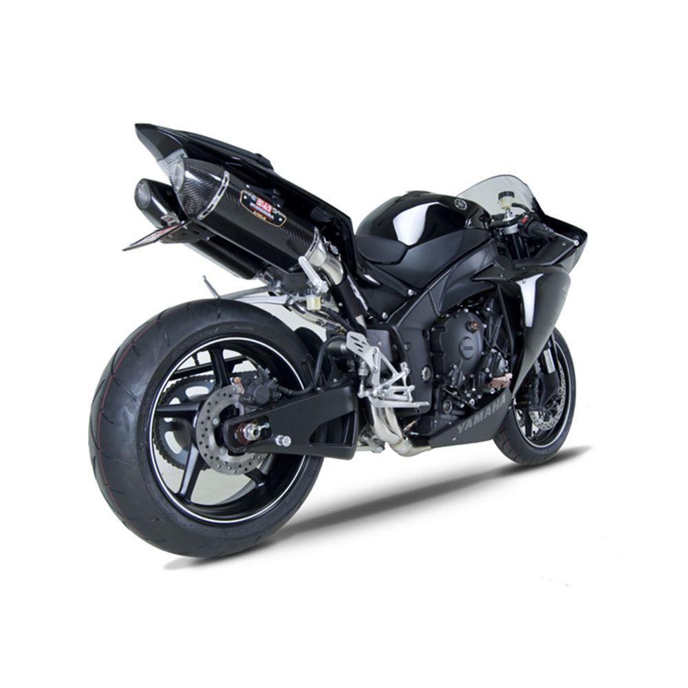 YOSHIMURA R-77 Stainless/Carbon 3/4 System Dual YZFR1 EXHAUST SERCO PTY LTD sold by Cully's Yamaha