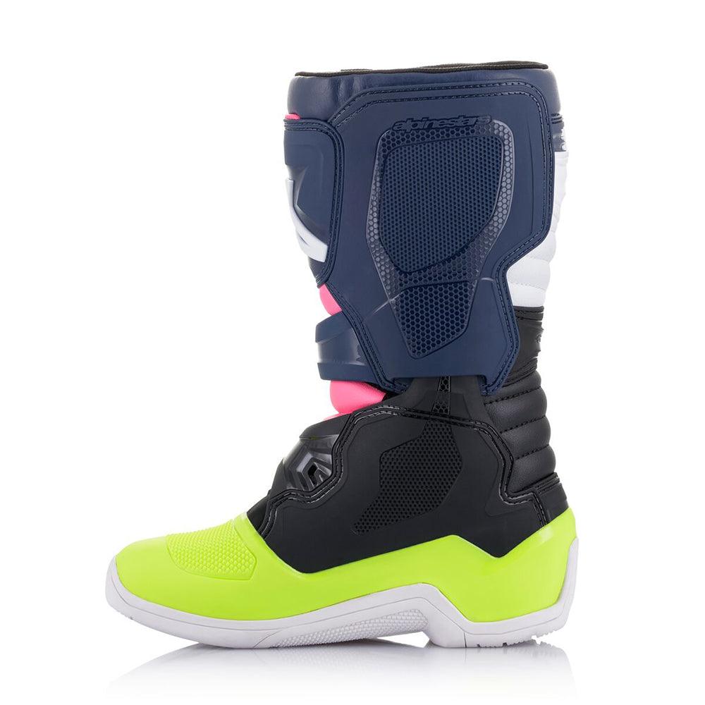 ALPINESTARS TECH 3S V2 YOUTH BOOTS - BLACK/BLUE/PINK/FLUO YELLOW MONZA IMPORTS sold by Cully's Yamaha