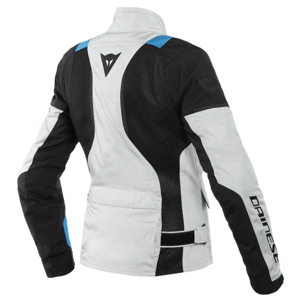 DAINESE AIR TOURER TEX LADY JACKET - GLACIER GREY/PERFORMANCE BLUE/BLACK MCLEOD ACCESSORIES (P) sold by Cully's Yamaha