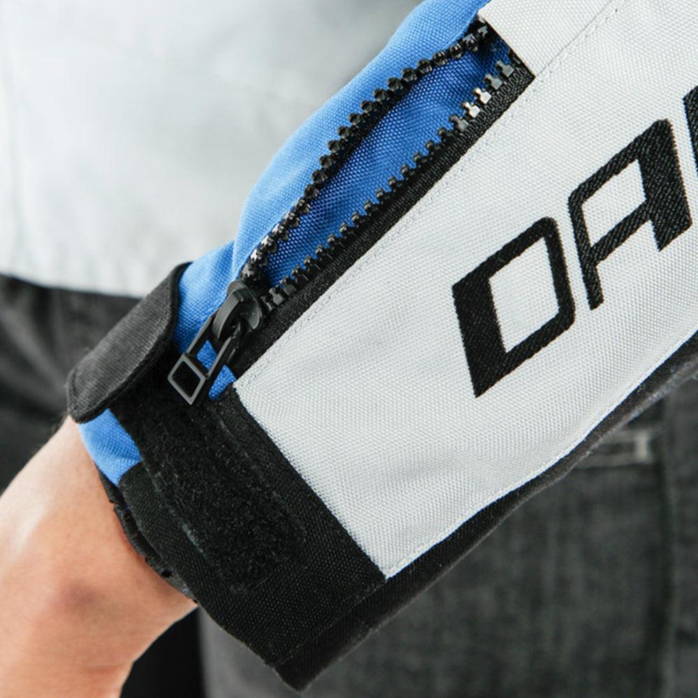 DAINESE AIR TOURER TEX LADY JACKET - GLACIER GREY/PERFORMANCE BLUE/BLACK MCLEOD ACCESSORIES (P) sold by Cully's Yamaha